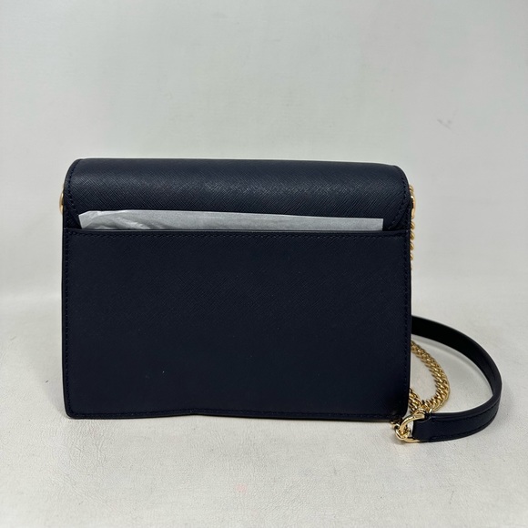 Tory Burch Leather Emerson Shoulder Bag, OS - Navy - Picture 3 of 13